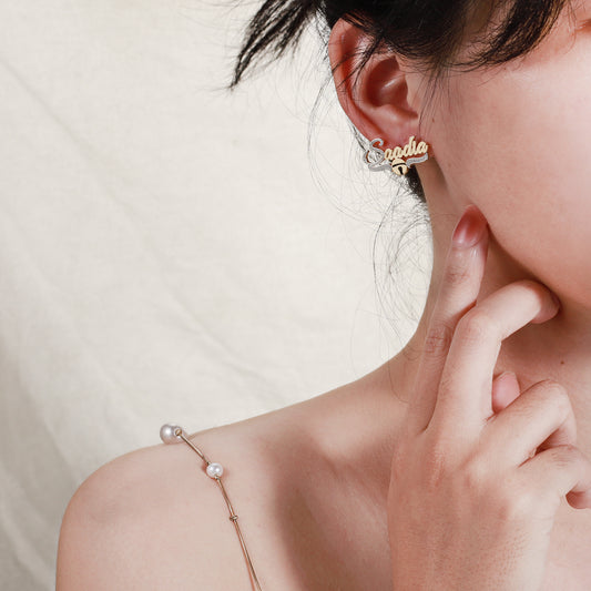 Christmas Bell Name Studs Earrings QE991