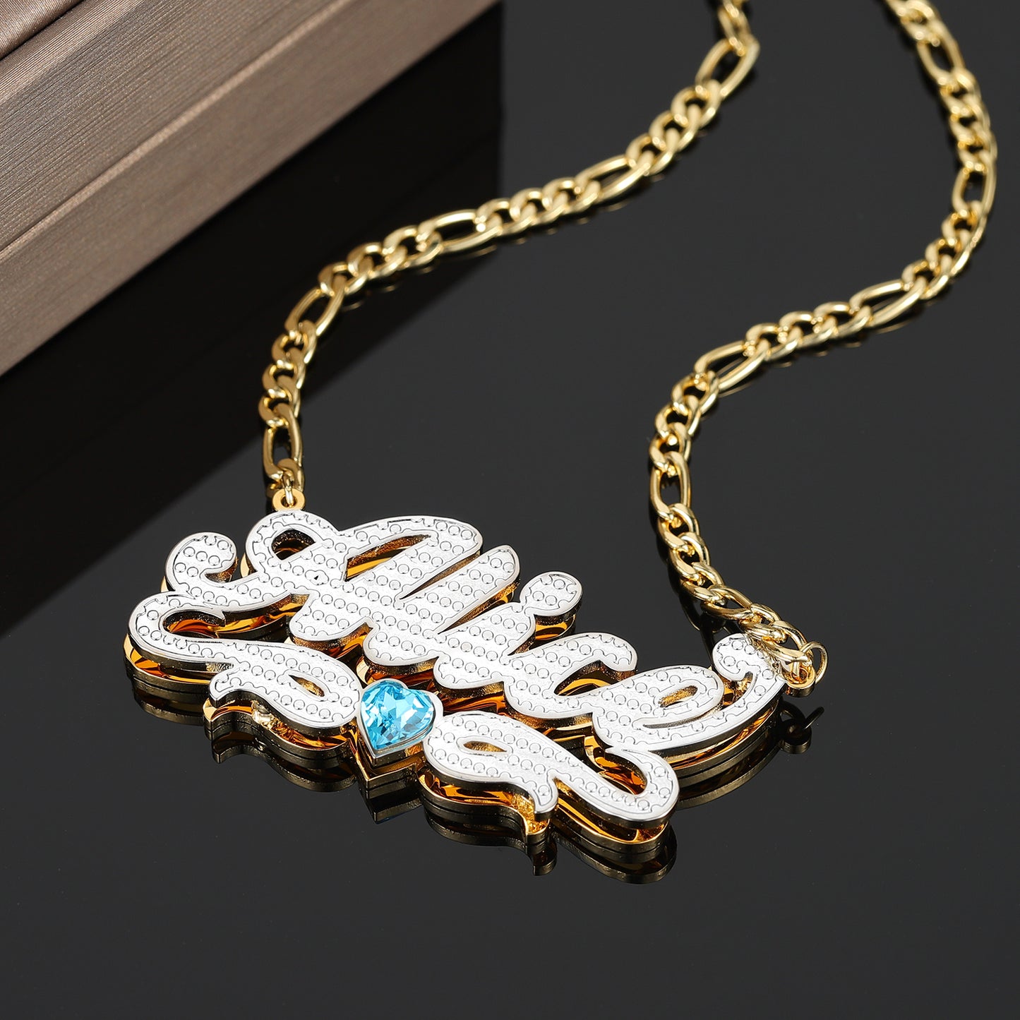 Heart Birthstone Name Necklace QN817