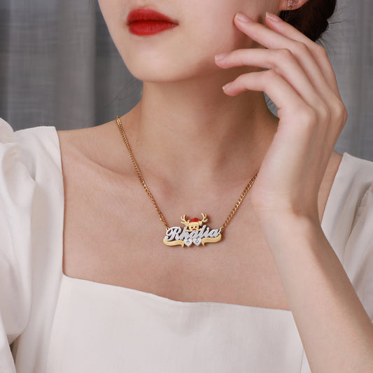 Christmas Santa Claus Name Necklace QN998