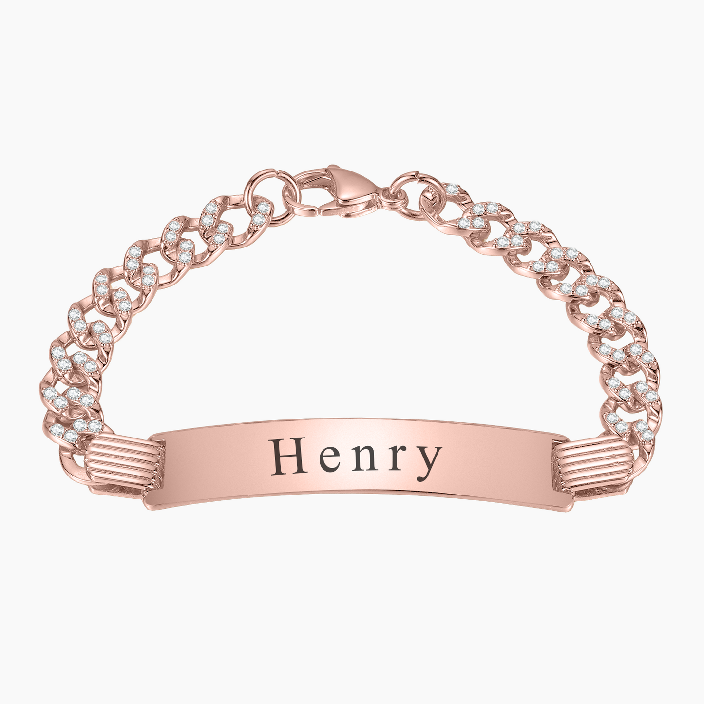 Bracelet à breloques avec nom de gravure personnalisé MB1751