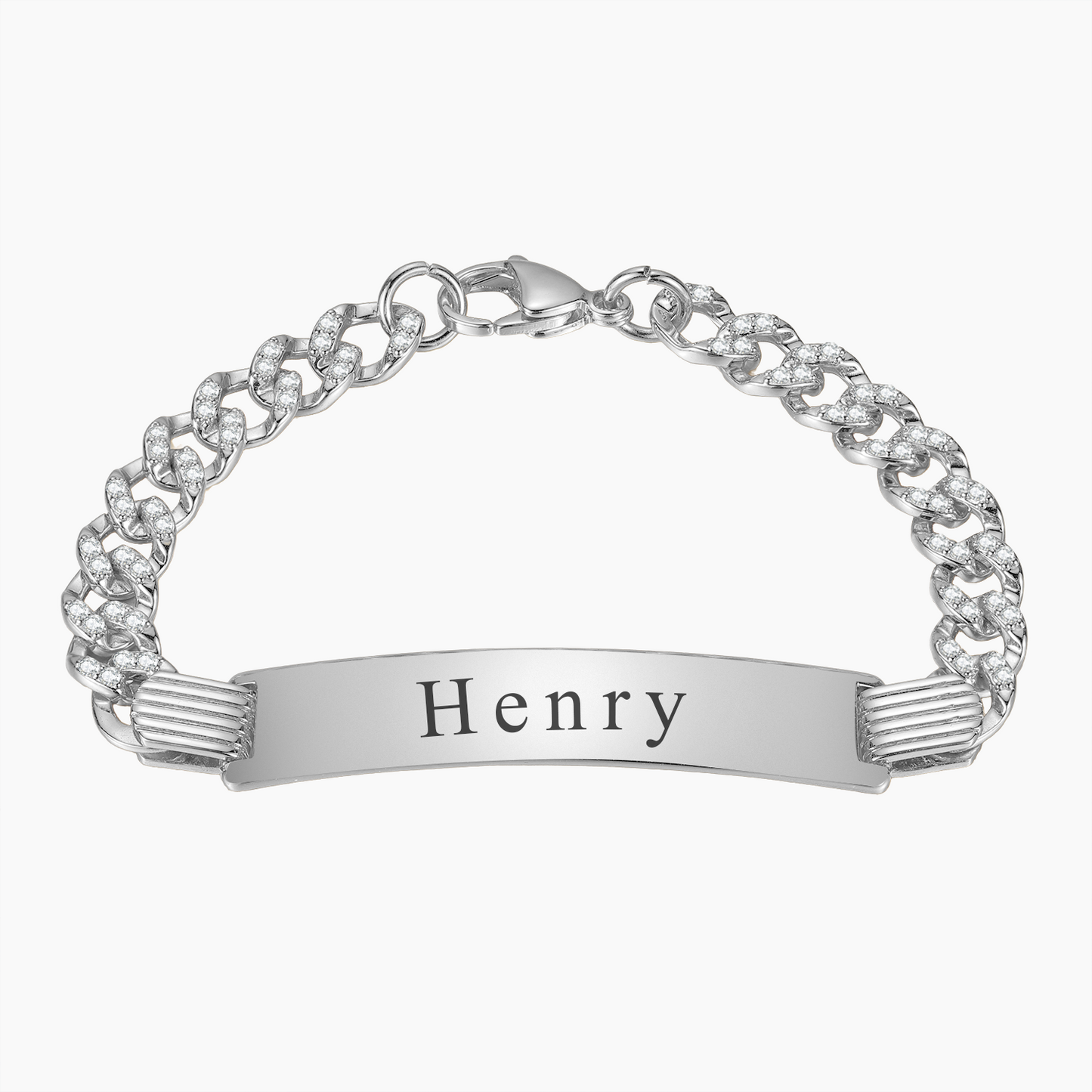 Bracelet à breloques avec nom de gravure personnalisé MB1751
