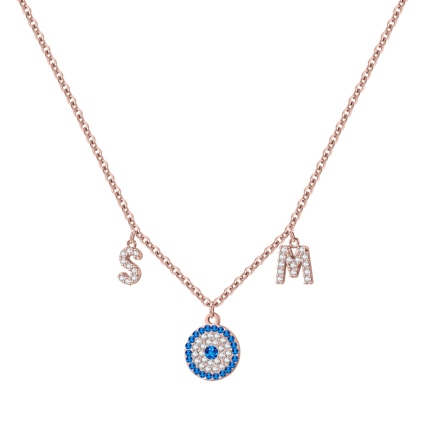 Collier Lettre Personnalisé Avec Devil's Eye QN849