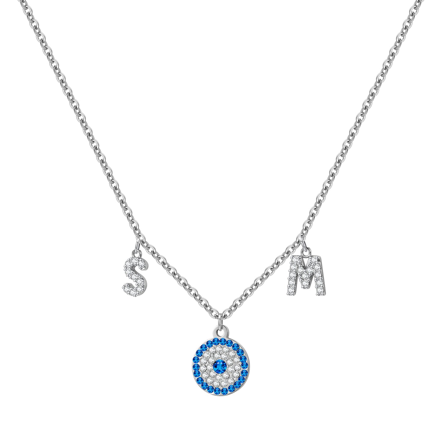 Collier Lettre Personnalisé Avec Devil's Eye QN849