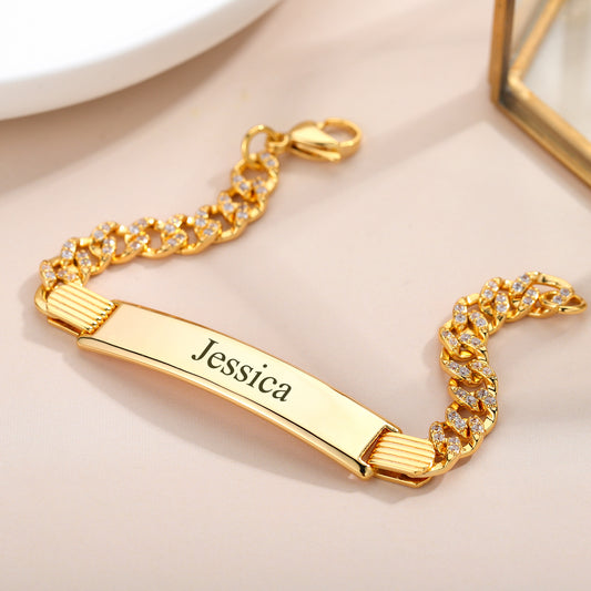 Custom Engraving Name Charm Bracelet MB1751