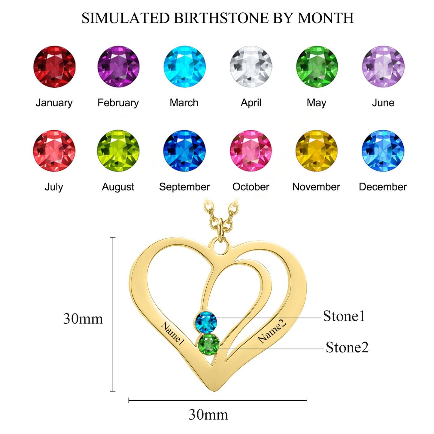 Personalized Heart Name Necklace DN206