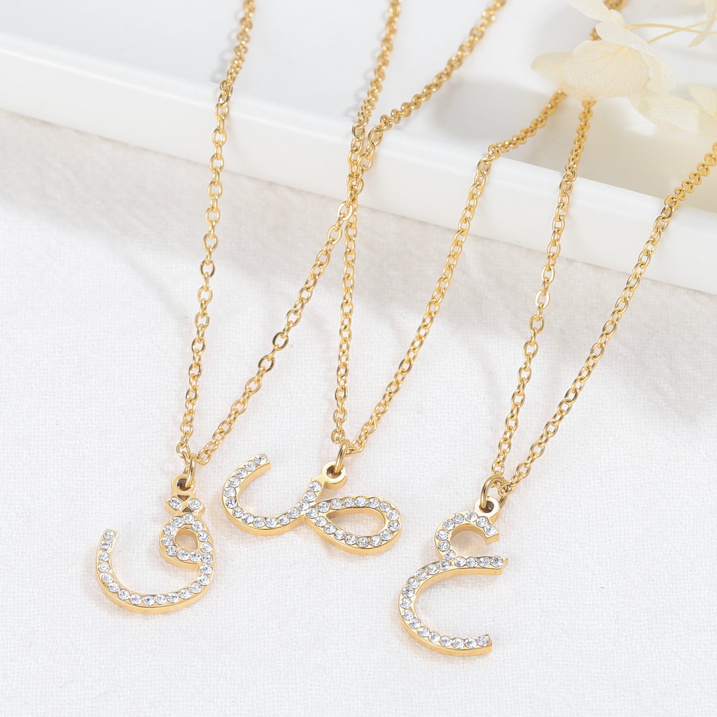 Diamant-Halsketten mit arabischen Buchstaben SN262