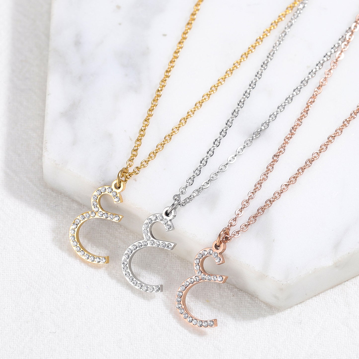 Diamant-Halsketten mit arabischen Buchstaben SN262
