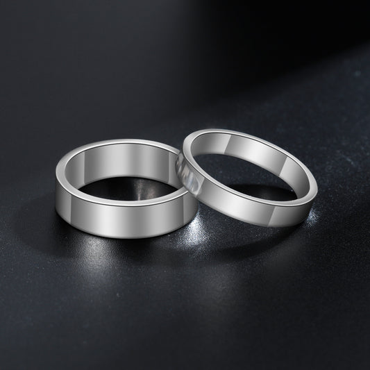 Bagues rondes avec nom gravé QR20807