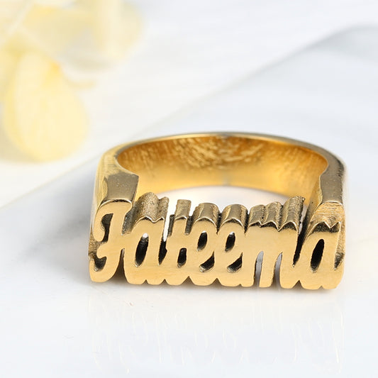 Hip Hop 3D Name Ring QR170