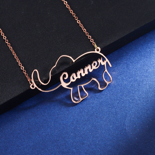Collier Prénom Eléphant Personnalisé QN21110