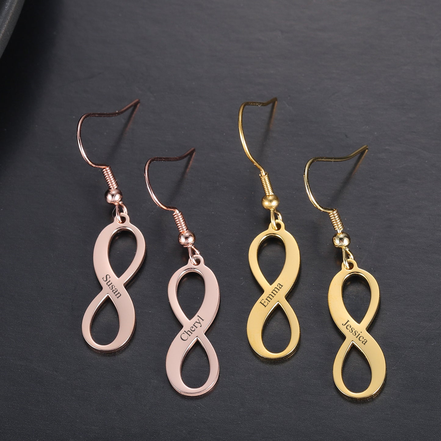 Boucles d'oreilles nom personnalisé DE293