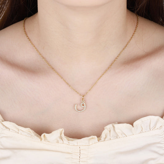 Diamond Arabic Letter Necklaces SN262