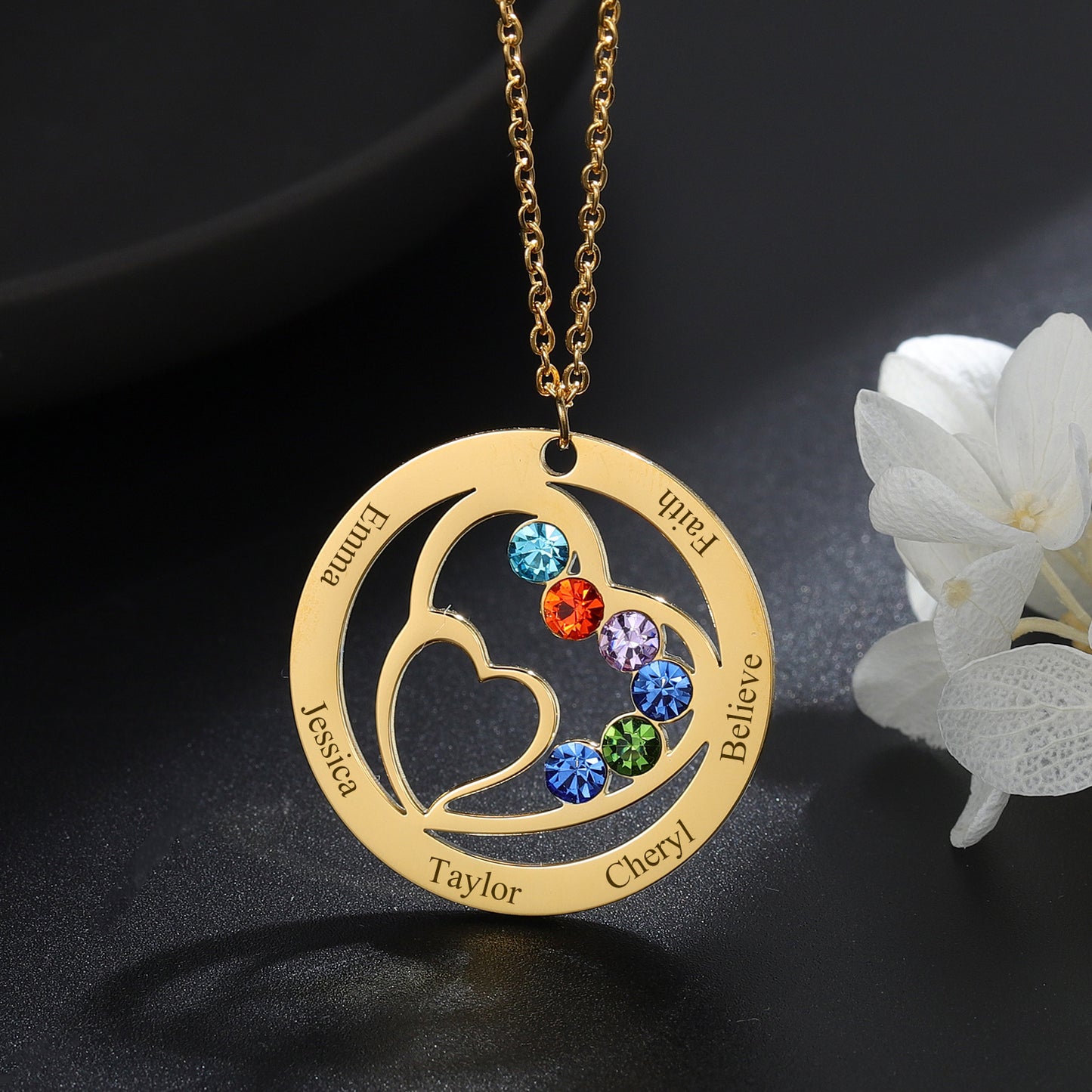 Birthstone Name Necklace DN205
