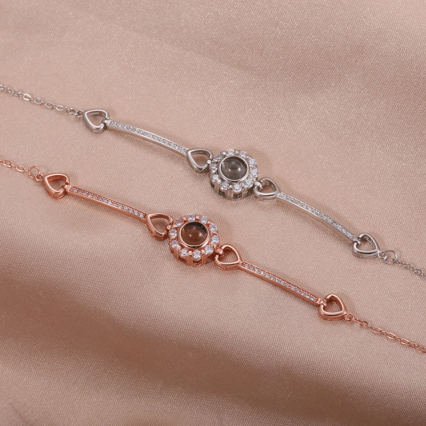 Projection Photo Heart Bracelet QB752