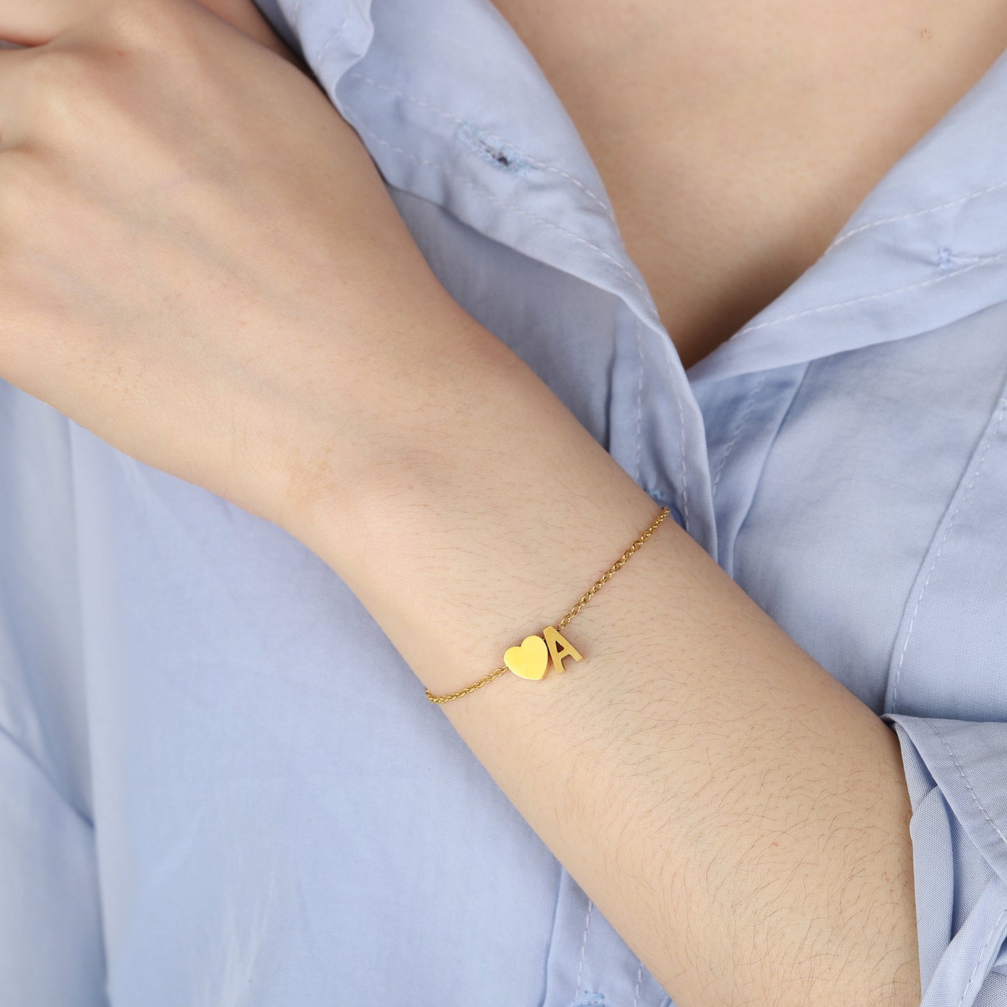 nitial Letter Anklet SA195