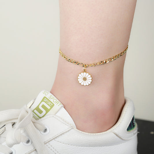 Daisy Flower Anklet SA209