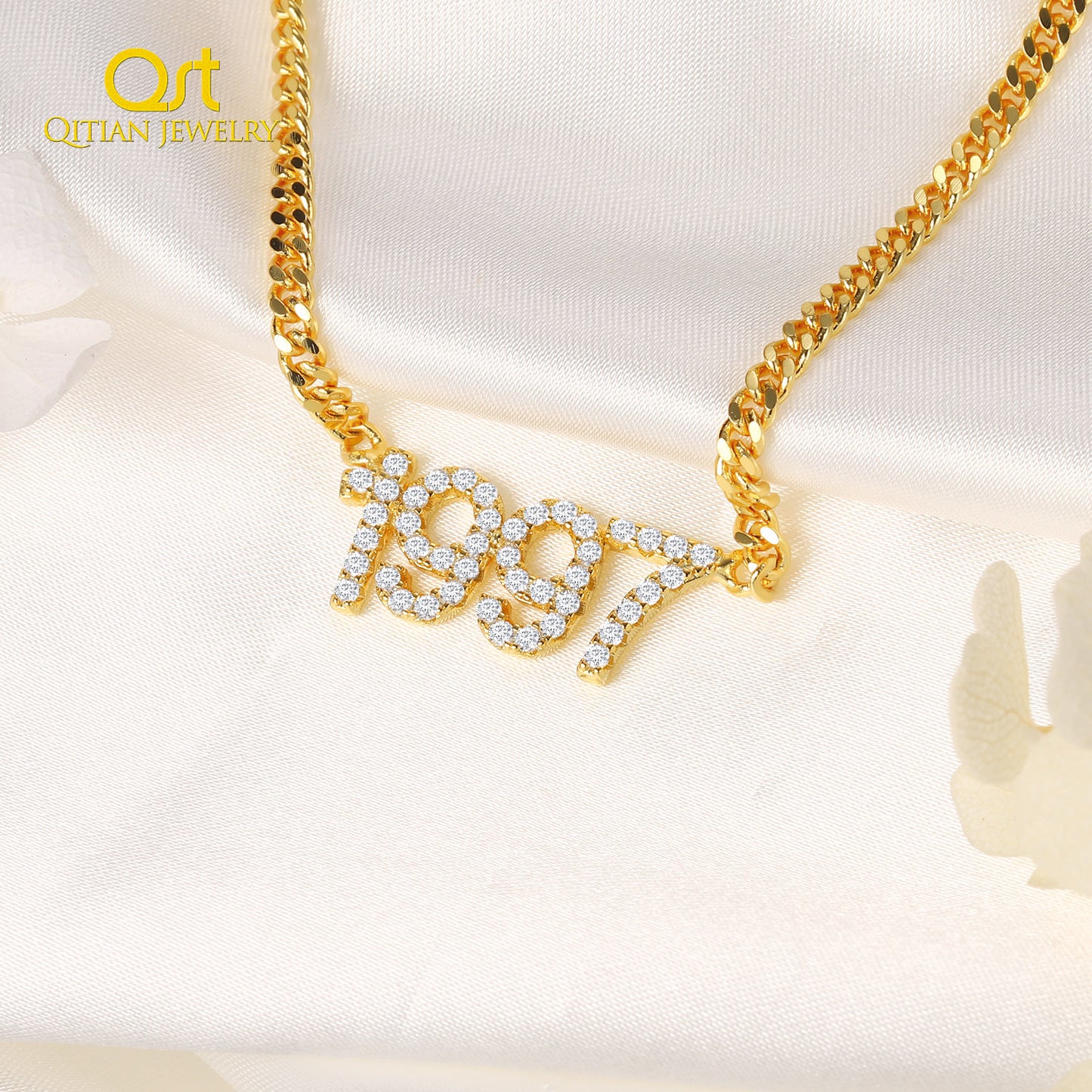 Collier Double Prénom Glacé Personnalisé QN201104