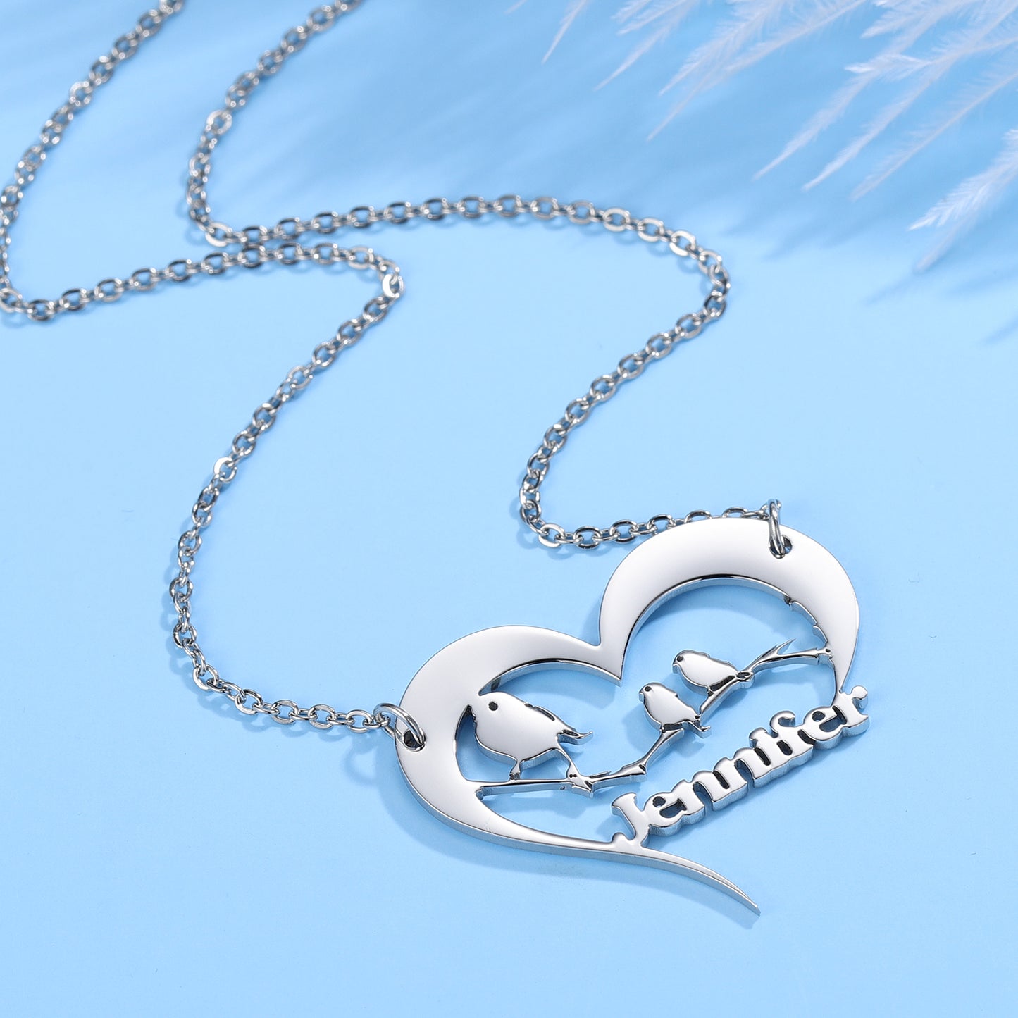 Birds Name Necklace For Mom QN181-2