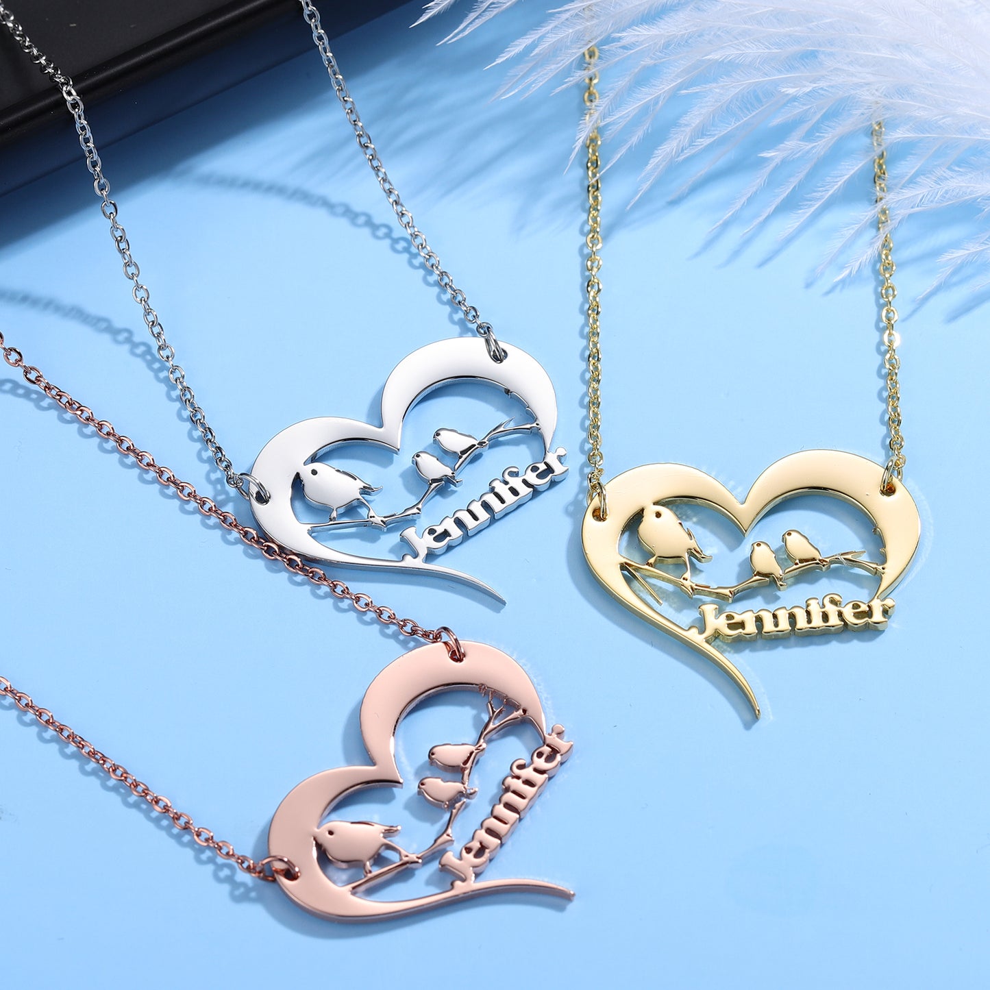 Birds Name Necklace For Mom QN181-2