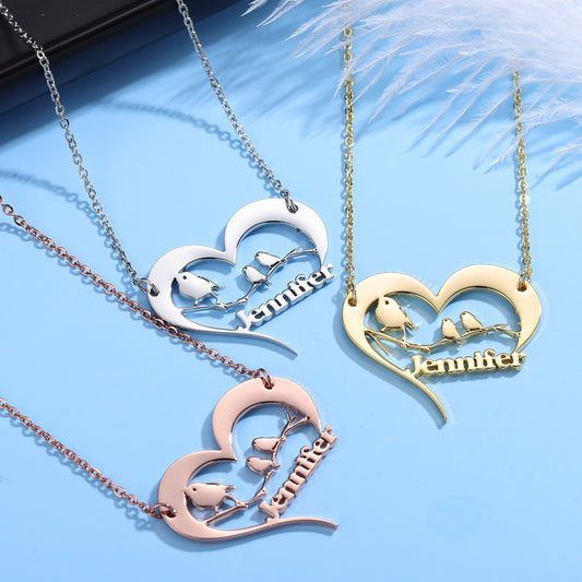Collier Prénom Oiseaux Pour Maman QN181-2