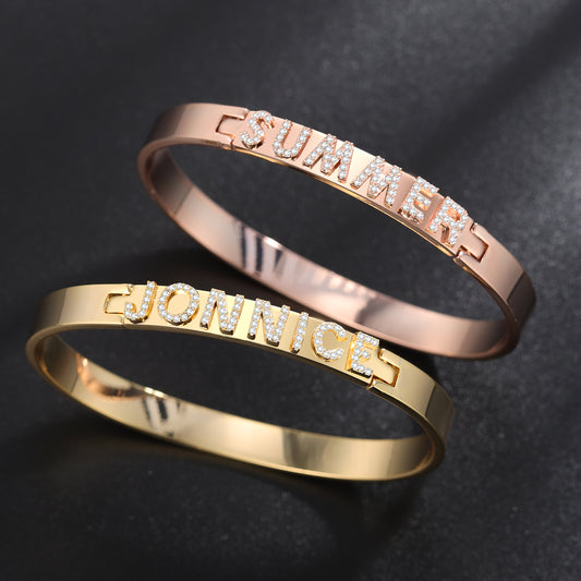 Name Nameplate Bangles & Bracelet QB211