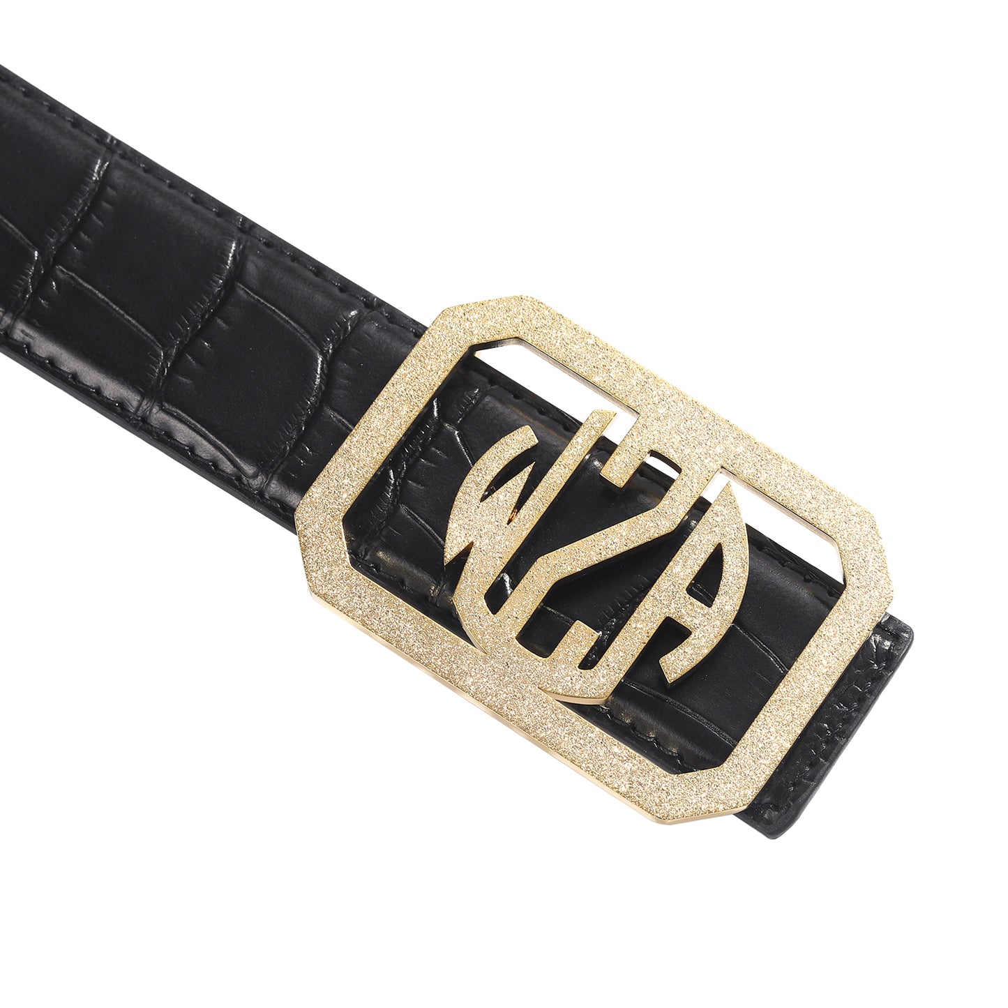 Frosted 3 Letters Belt Buckle