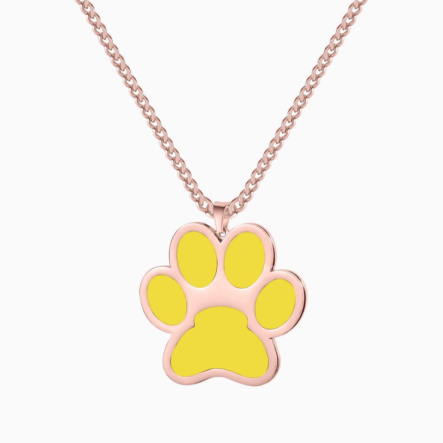Personalisierte Emaille-Pfotenabdruck-Halskette MN1766