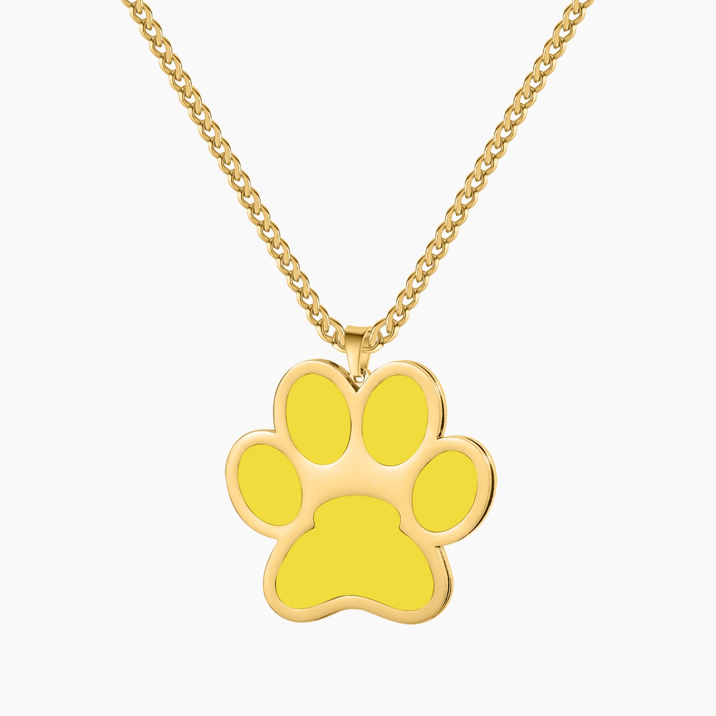 Personalisierte Emaille-Pfotenabdruck-Halskette MN1766