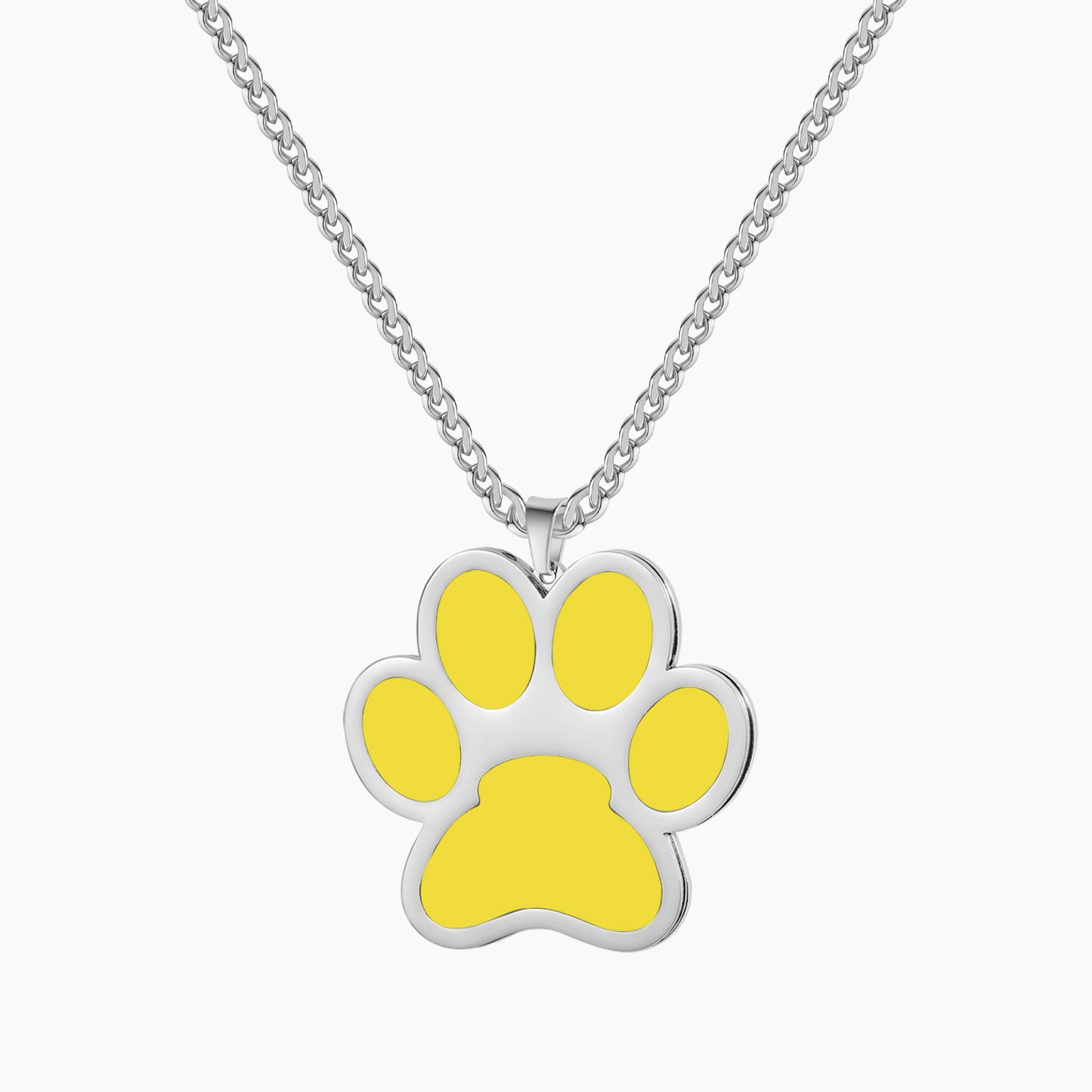 Personalisierte Emaille-Pfotenabdruck-Halskette MN1766