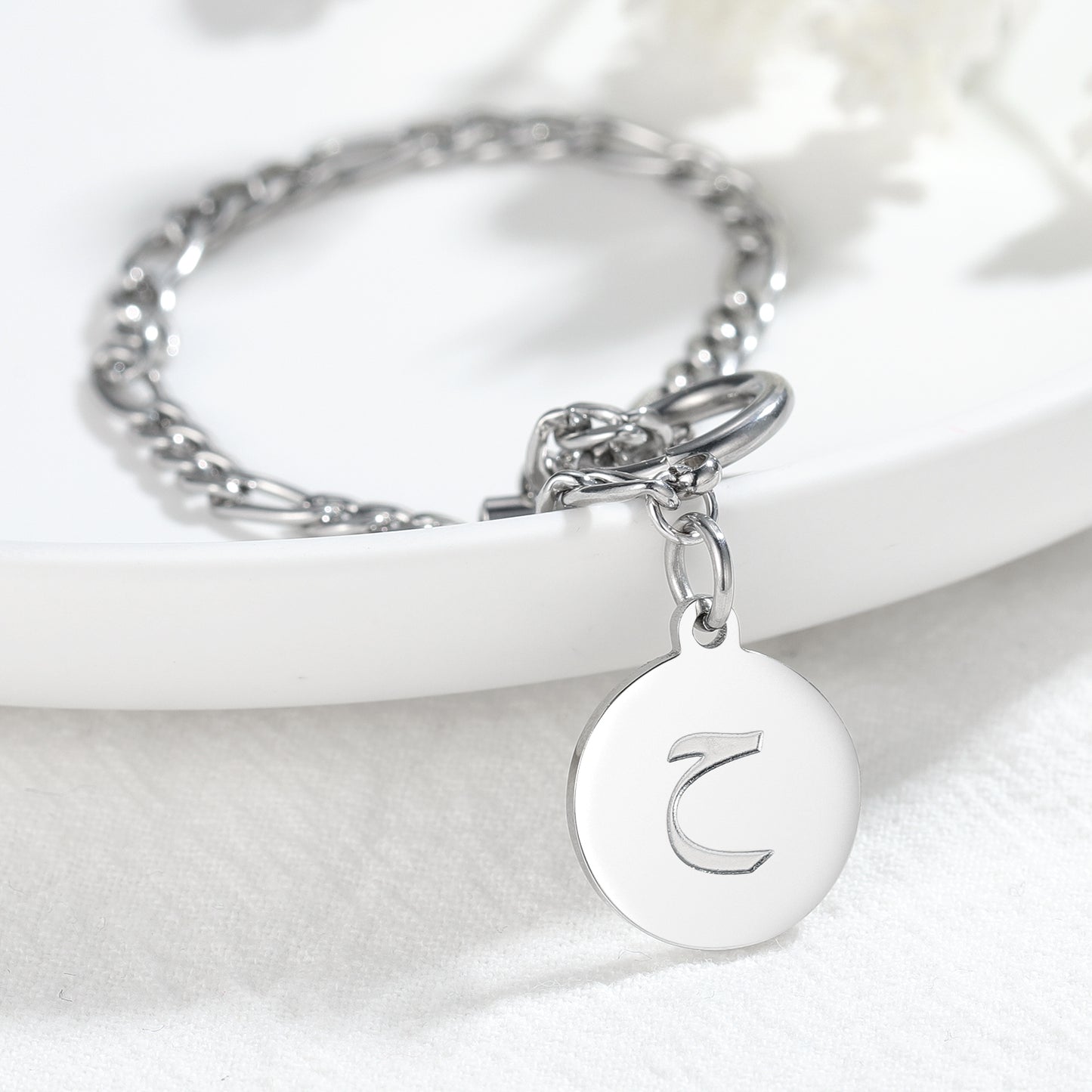 Bracelet Lettre Initiale Arabe Pour Femme