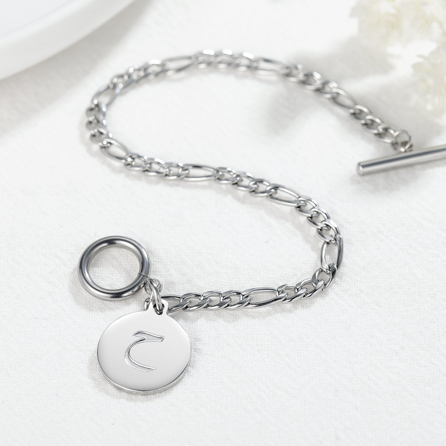 Bracelet Lettre Initiale Arabe Pour Femme
