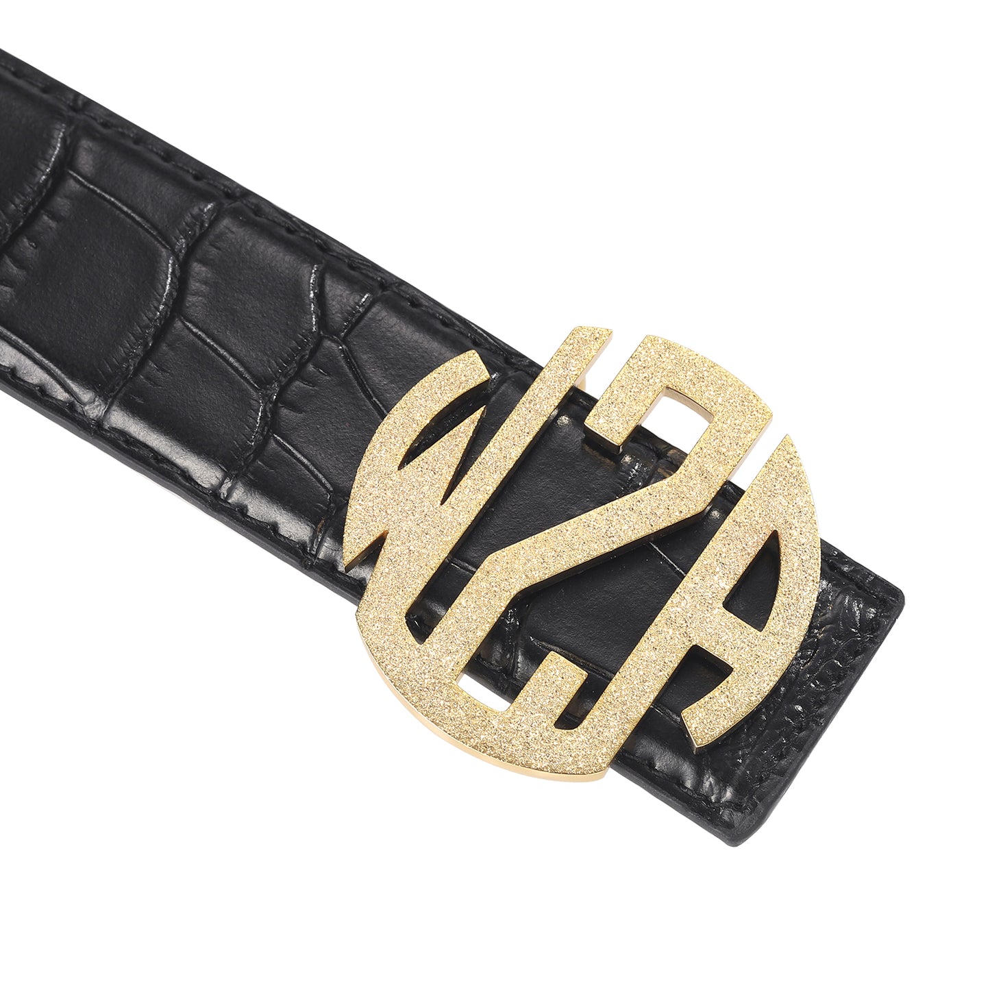 Frosted 3 Letters Belt Buckle