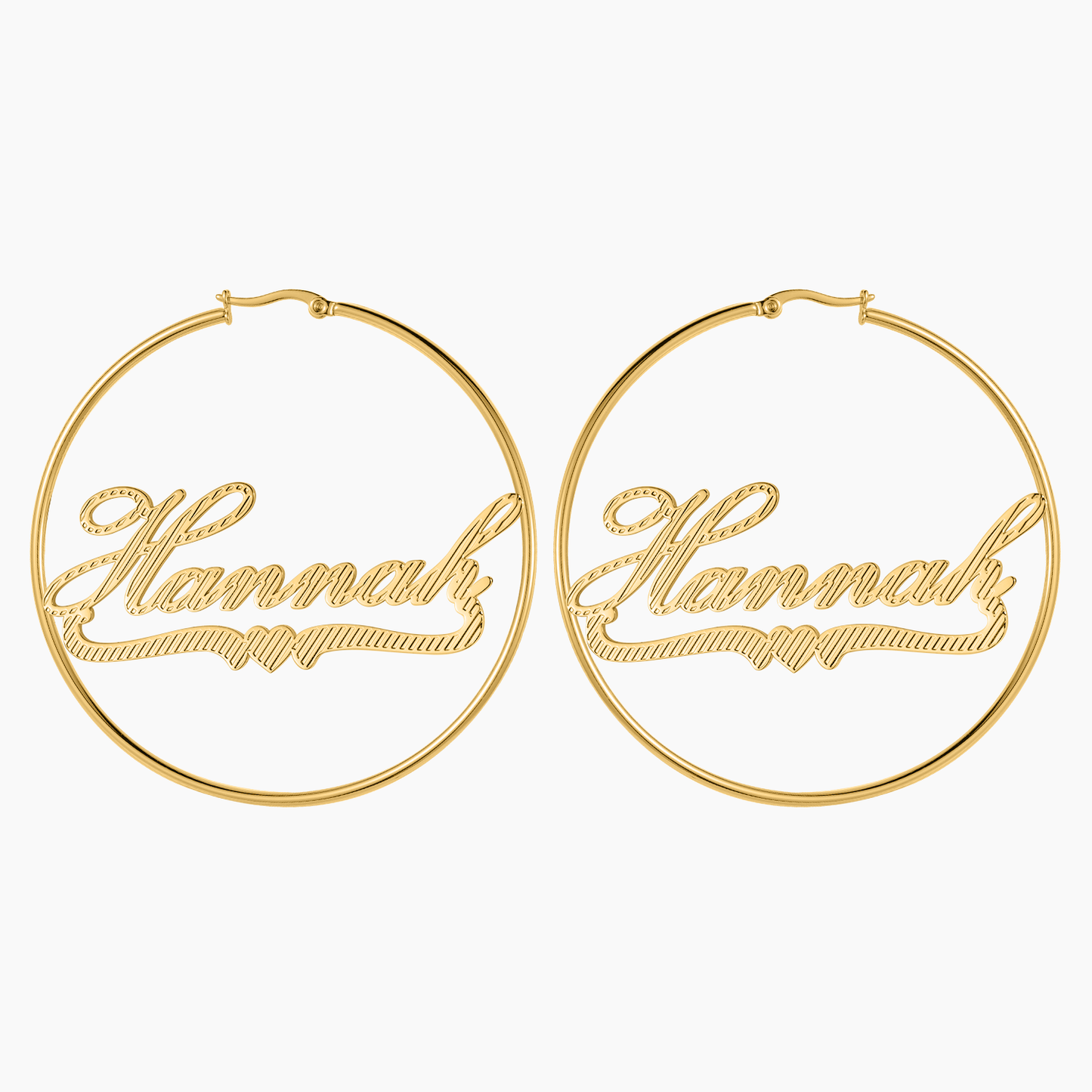 Hoop Earrings With Heart QE754