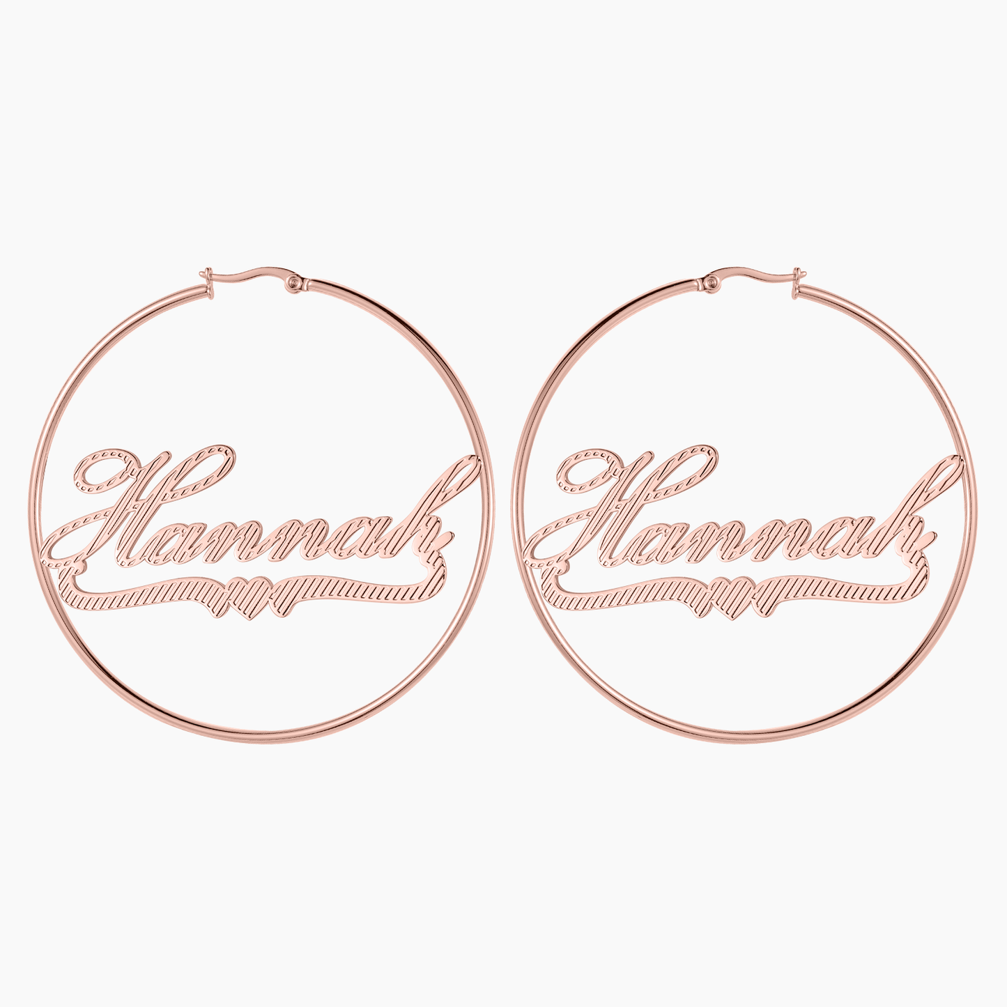 Hoop Earrings With Heart QE754