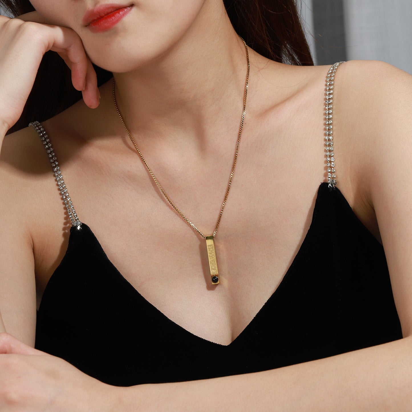 Islamic Projection Photo Necklace QN833