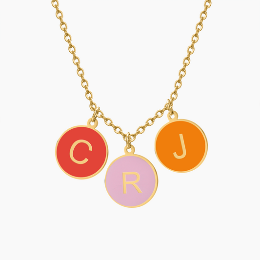 Color Initial Letter Necklace DN220501