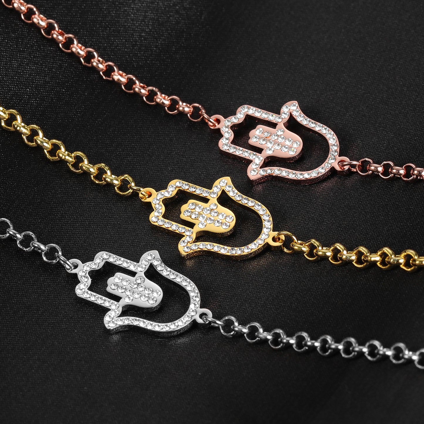 Main de Fatima Choker Bijoux islamiques QN201002, QB201008