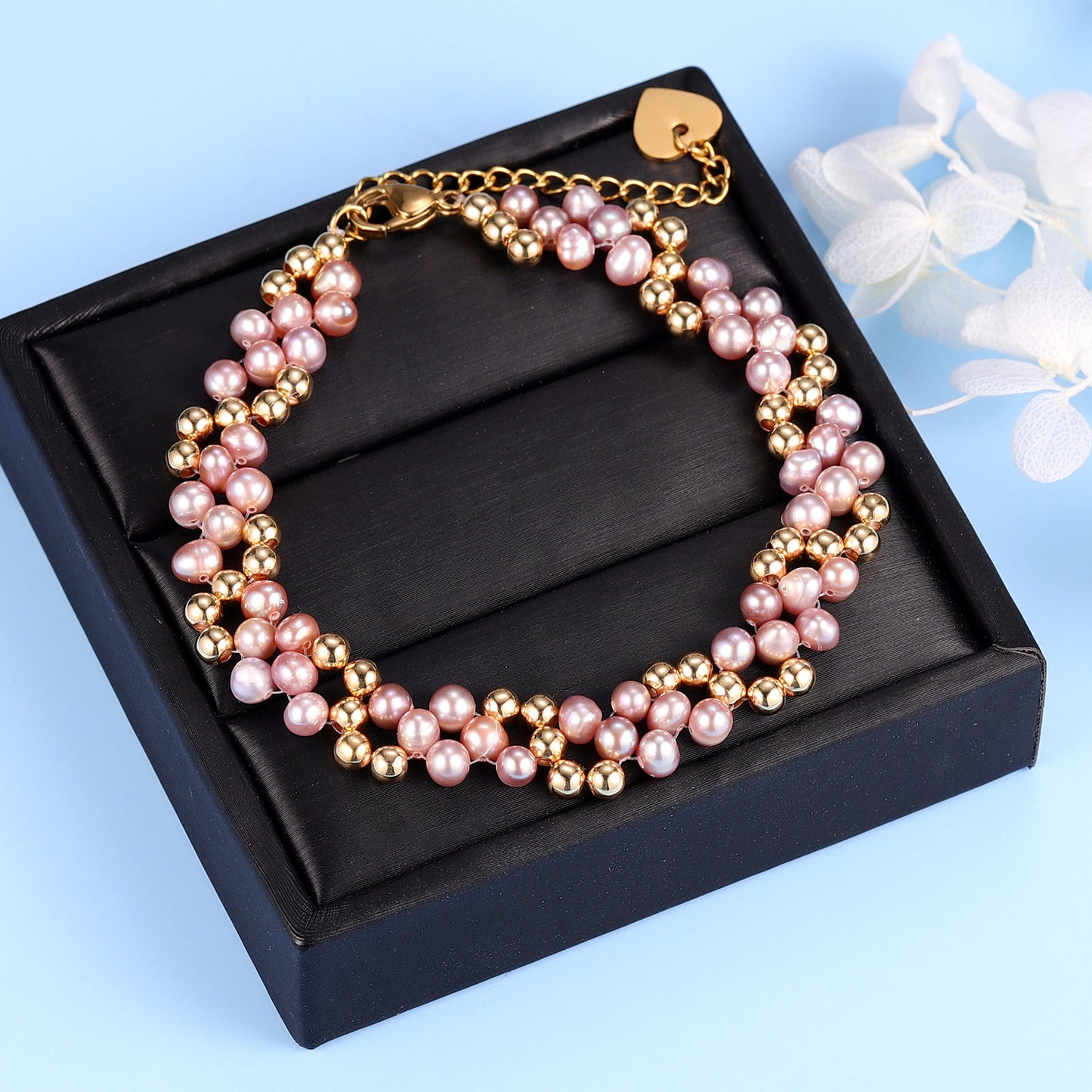 Ovales Perlenarmband SB155