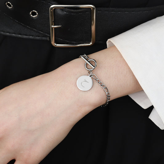 Arabic Initial Letter Bracelet For Women