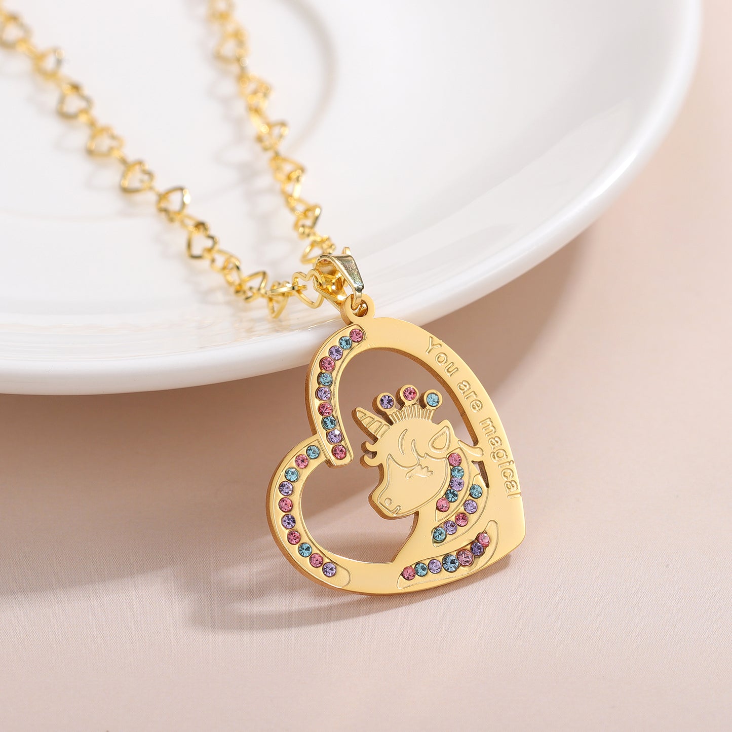Love Unicorn Name Necklace MN1777