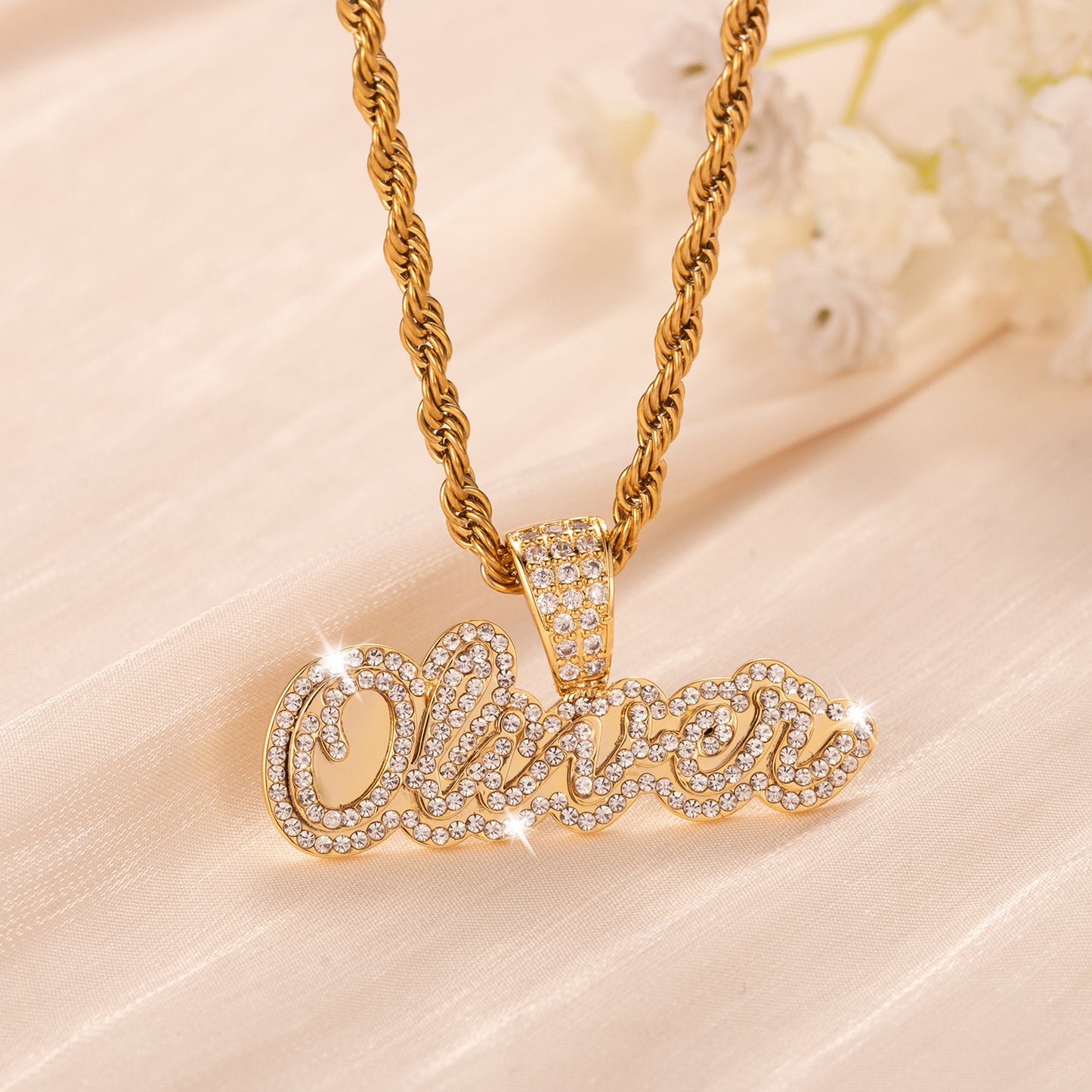 Iced Out Necklace With Name QN671