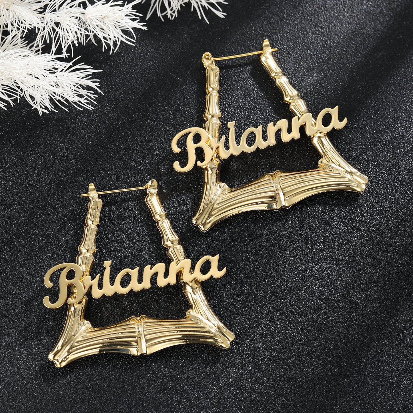 Trapezoid Bamboo Earrings QE20785