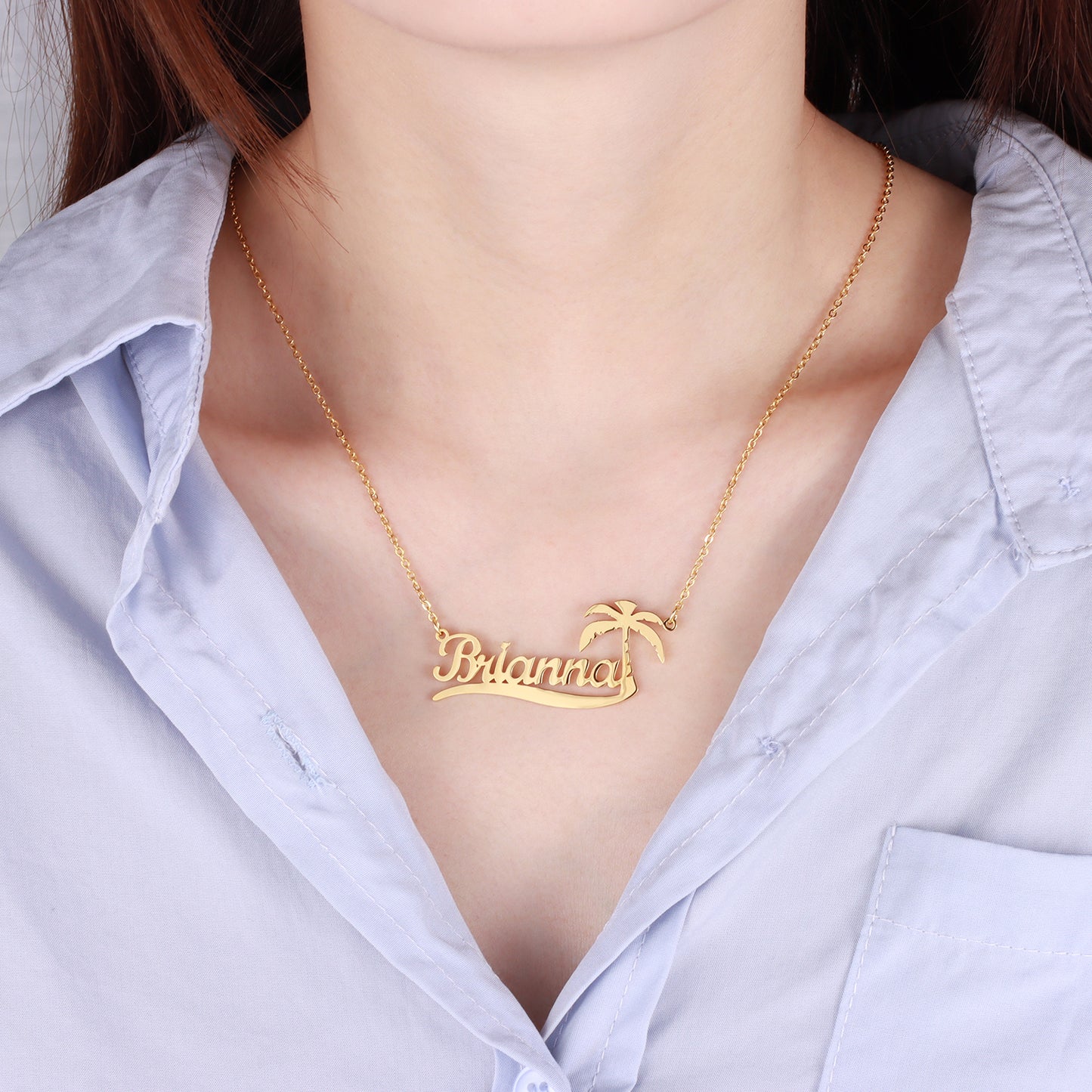 Coconut Tree Name Necklace QN315