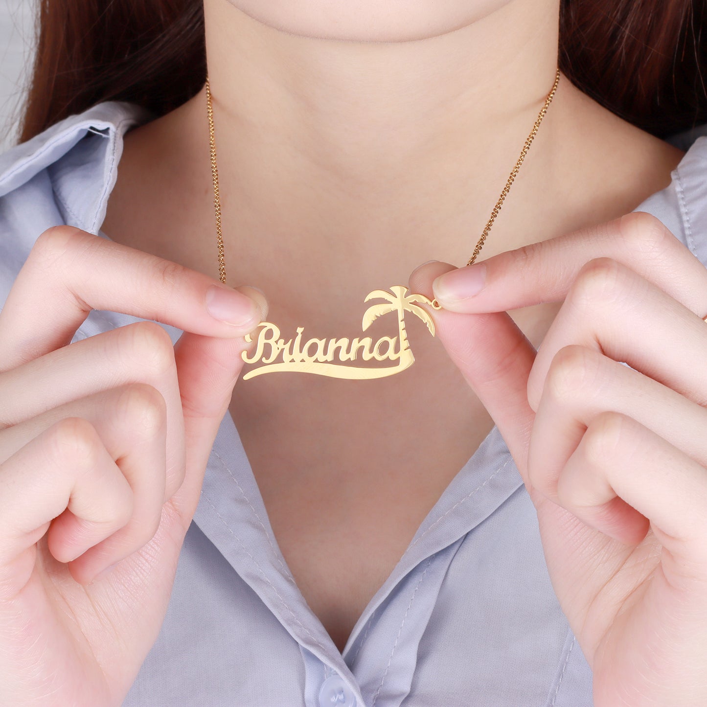 Coconut Tree Name Necklace QN315