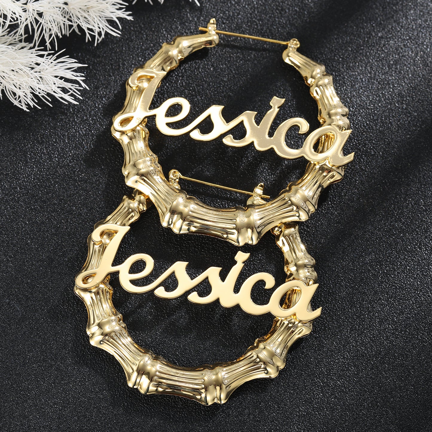 Hoop Bamboo Earrings QE20786