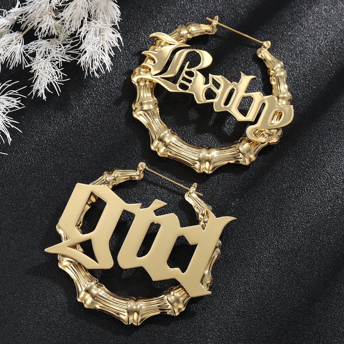 Hoop Bamboo Earrings QE20786