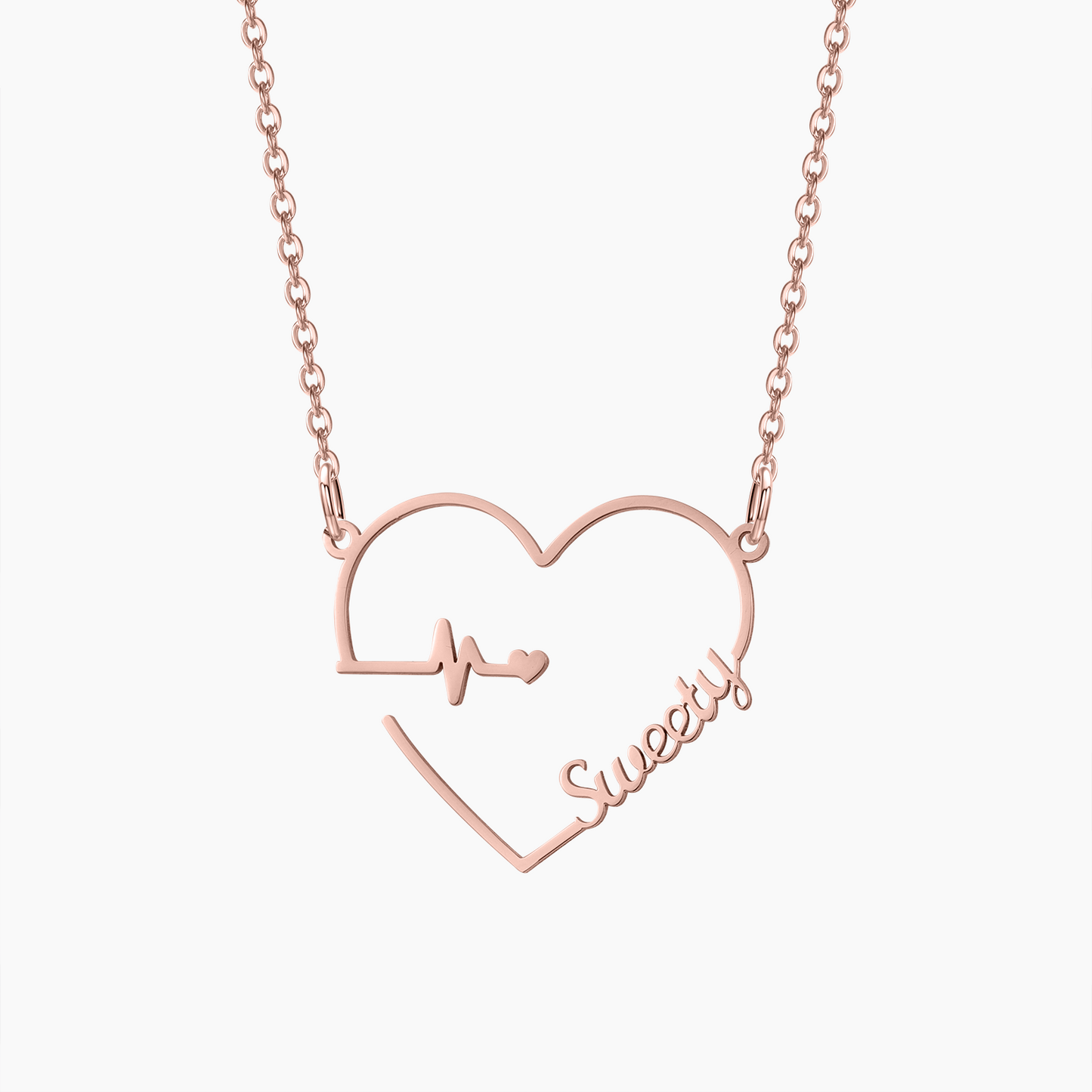 Heartbeat Custom Name Necklace QN684
