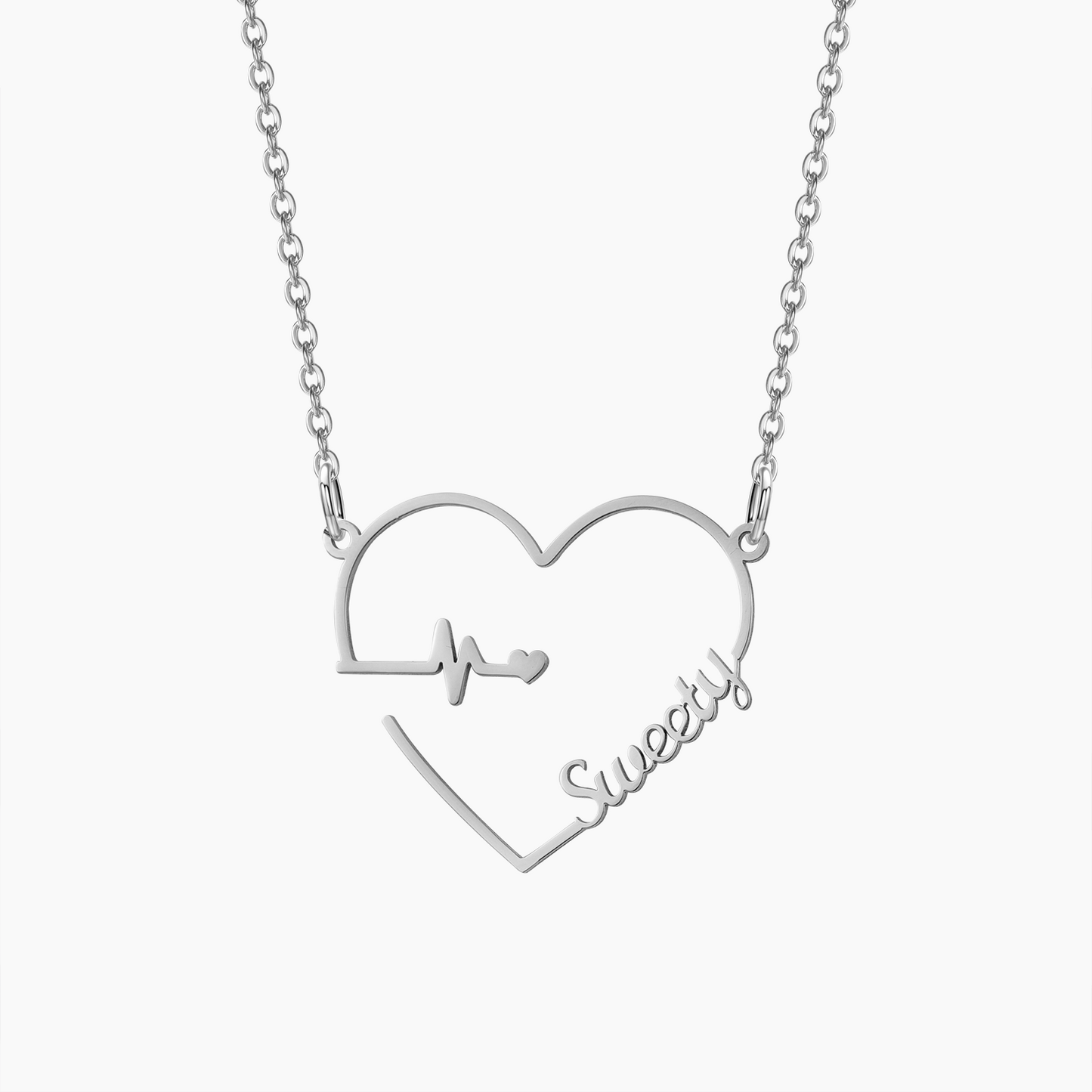 Heartbeat Custom Name Necklace QN684
