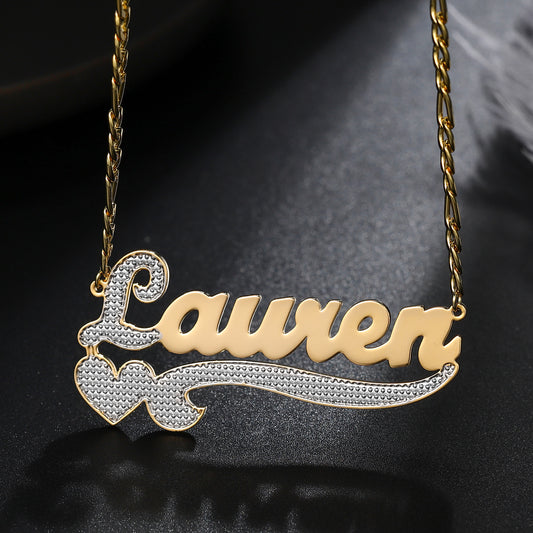 Personalisierte Namenskette und Anhänger QN210