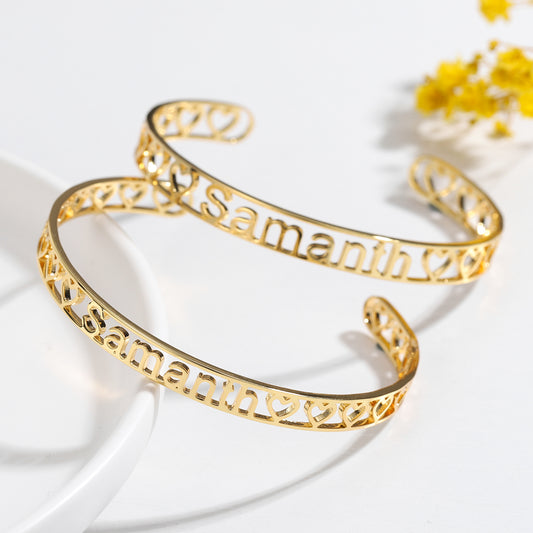 Nameplate Letter Bangles  QB173